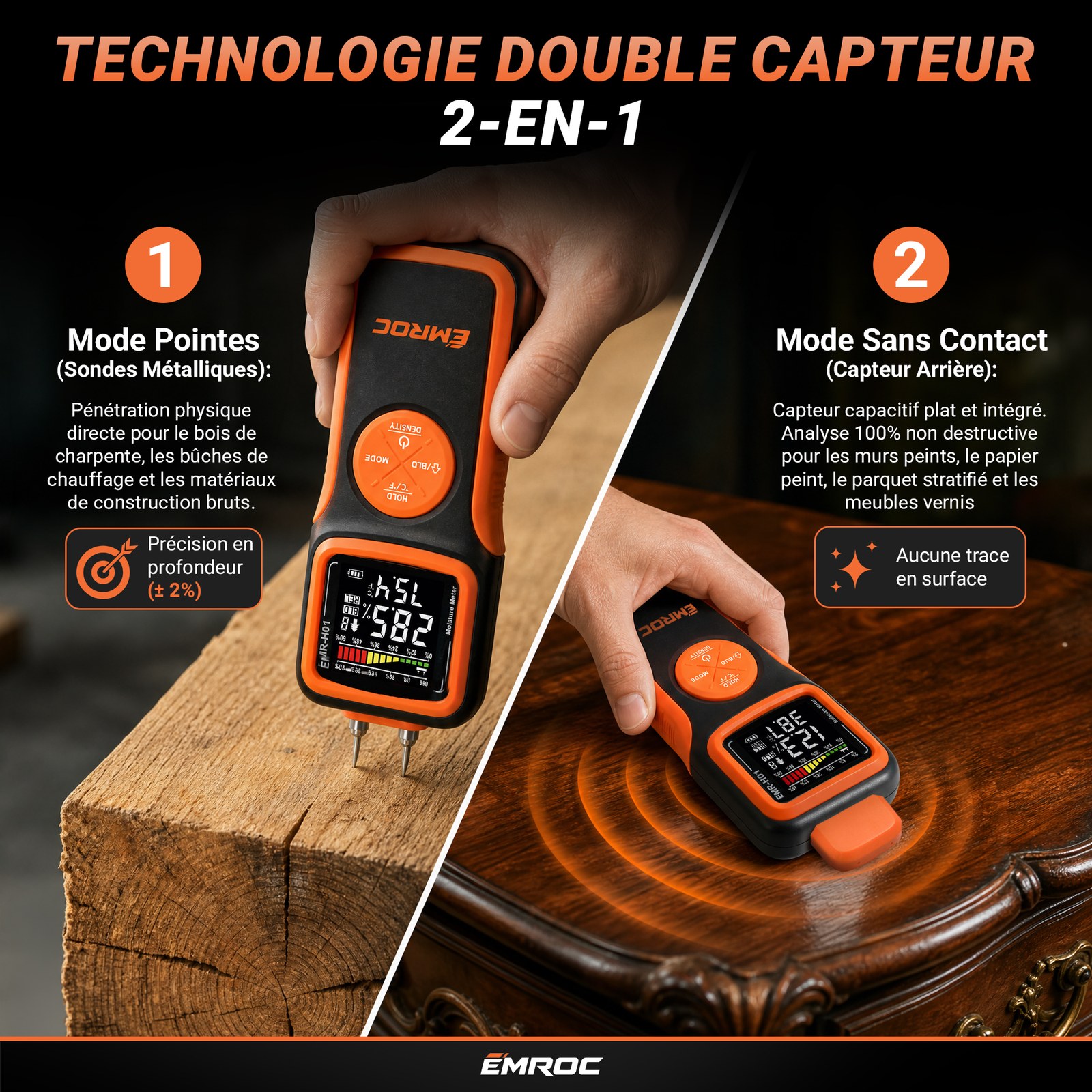 Technologie double capteur 2-en-1